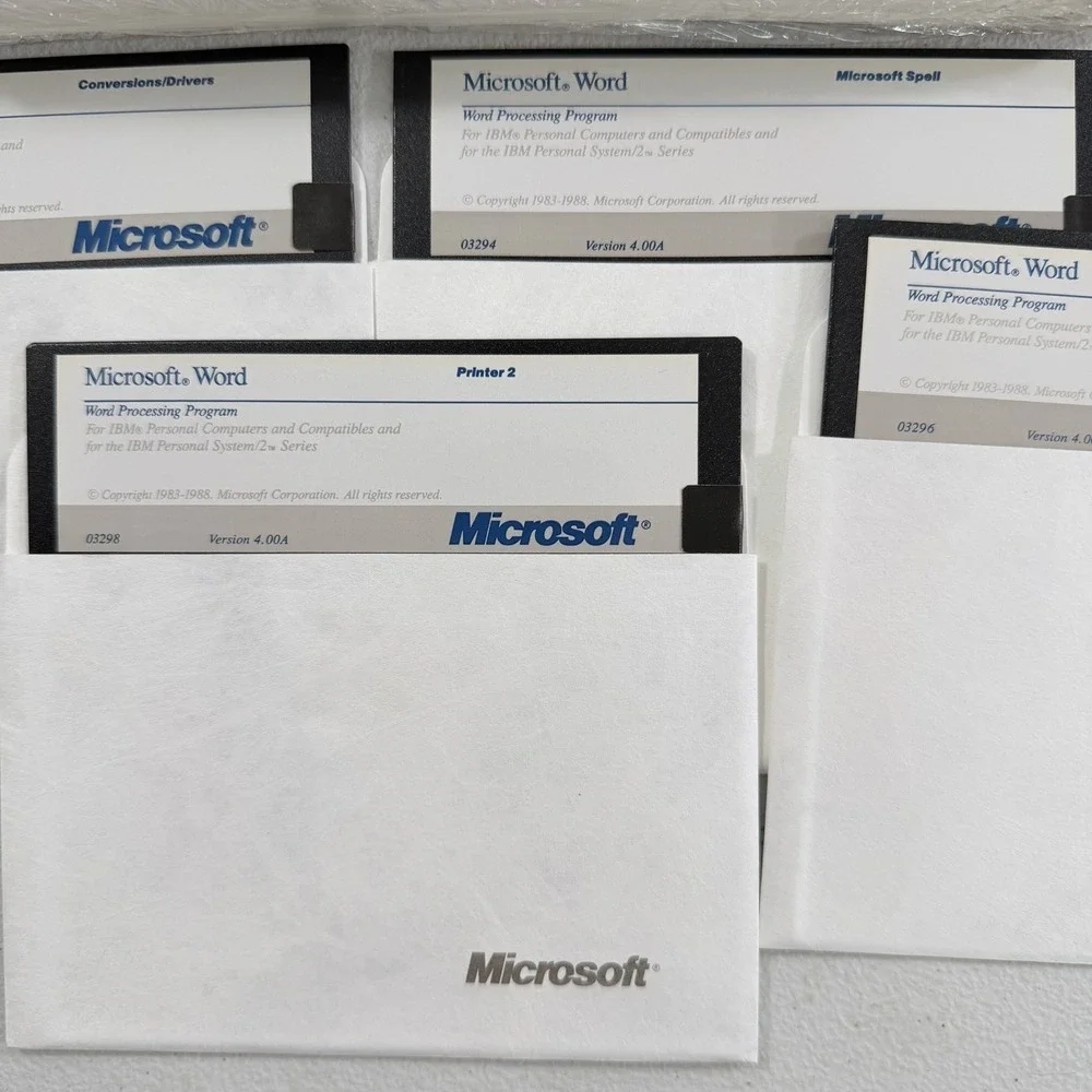 NEW‎ Microsoft Word Version 4.0 Software for IBM PC 5.25